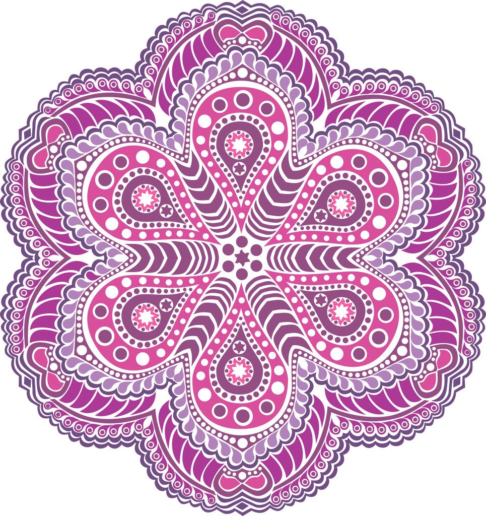 Mandala com vários tons de lilás
