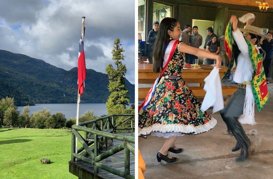 dança no Parque Aiken, Patagonia norte