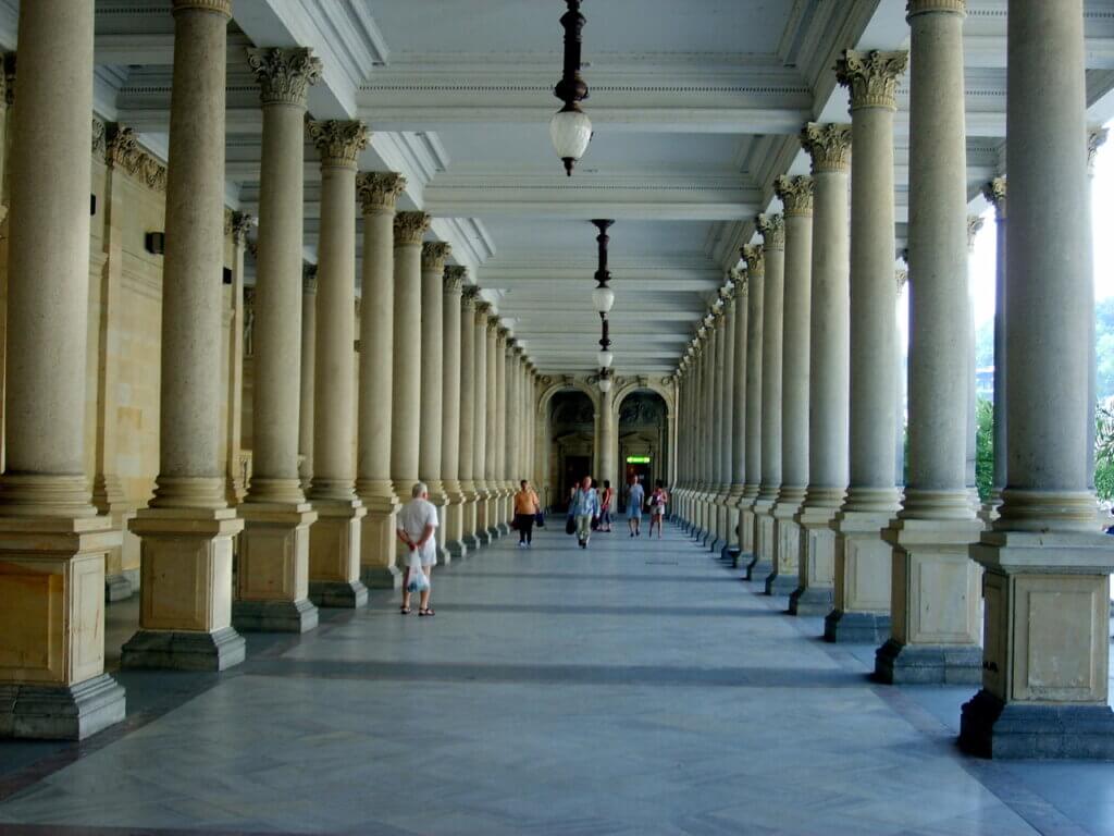 mill colonnade in karlovy vary