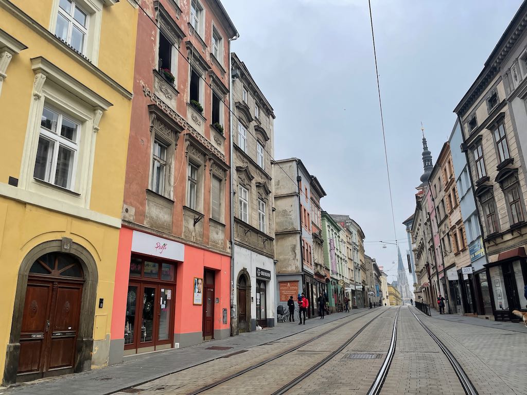 Olomouc Republica tcheca Rua Denis