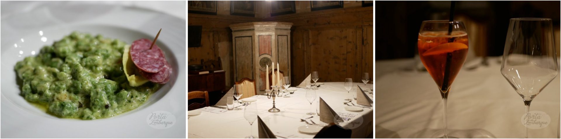 Jantar no hotel Albrici em Poschiavo